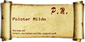 Polster Milda névjegykártya